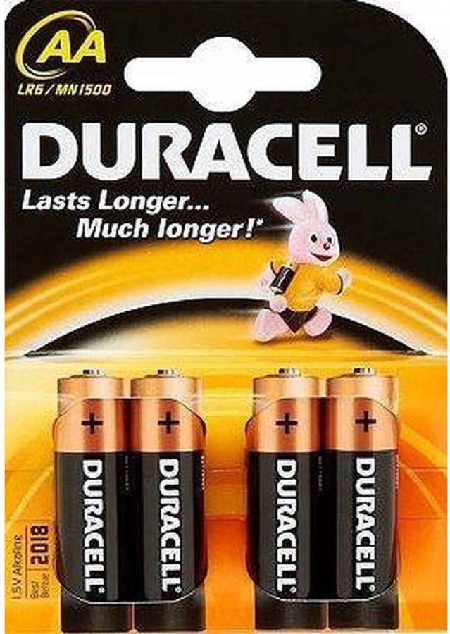 Duracell Batterijen AA LR6/MN1500 1, 5 V Alkaline 4 Stuks online kopen
