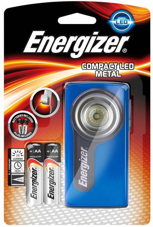 Merkloos Energizer Zaklamp Compact Led, Inclusief 2 Aa Batterijen, Op Blister online kopen