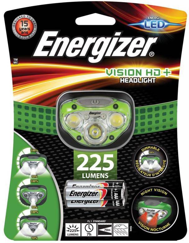 Merkloos Energizer Hoofdlamp Vision Hd+, Inclusief 3 Aaa Batterijen, Op Blister online kopen