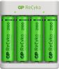 GP E411 PB411 + 4 X AA Batterijlader + Batterijen 2100 MAh 130E411USB210AAHC4 online kopen