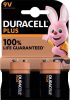 Duracell Alkalinebatterij 9 V Plus 100% 2 eenheden online kopen