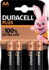 Duracell Alkalinebatterij AA Plus 100% 4 8 of 12 eenheden online kopen