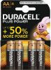 Duracell Plus Power AA penlite batterij LR6/AA 1.5v 4 stuks online kopen