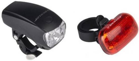 Dunlop Fietsverlichting Voor en achterlicht. 2 stuks - Zaklampwebshop.nl